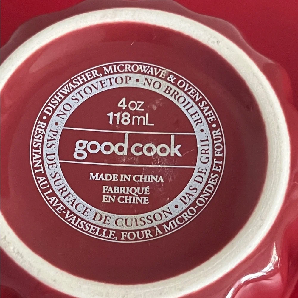 good cook Ceramic Red & White Creme Brulee Dish - Swanky Barn set of 2